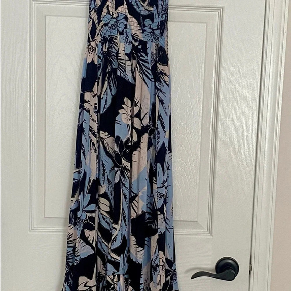 NWT Free People Heat Wave Leaf Printed Maxi Dress, Halter, Size Medium - Picture 5 of 6